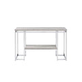 Chafik - Accent Table - Natural Oak & Chrome