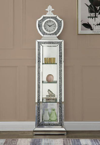 Noralie - Grandfather Clock - Mirrored - Wood - 63"