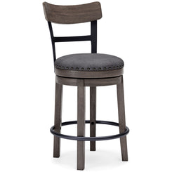 Caitbrook - Gray - UPH Swivel Barstool