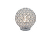 Crystal Globe - Table Lamp - Pearl Silver