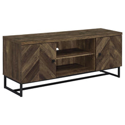 Myles - 2 Door Engineered Wood TV Stand - Rustic Oak