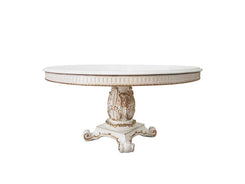 Vendom - Dining Table - Antique Pearl Finish - 76"