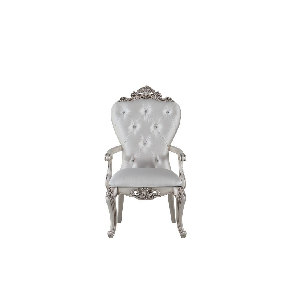 Gorsedd - Chair (Set of 2) - Cream Fabric & Antique White