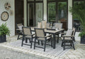 Mount Valley - Black / Driftwood - 7 Pc. - Dining Set