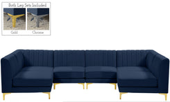 Alina - Modular Sectional 6 Piece - Navy - Fabric