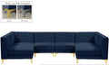 Alina - Modular Sectional 6 Piece - Navy - Fabric