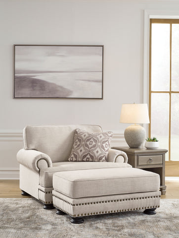 Beige / 2 Pc. Chair And A Half With Ottoman