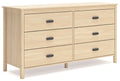 Cabinella - Tan - Six Drawer Dresser