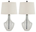 Gregsby - Clear / Black - Glass Table Lamp (Set of 2)