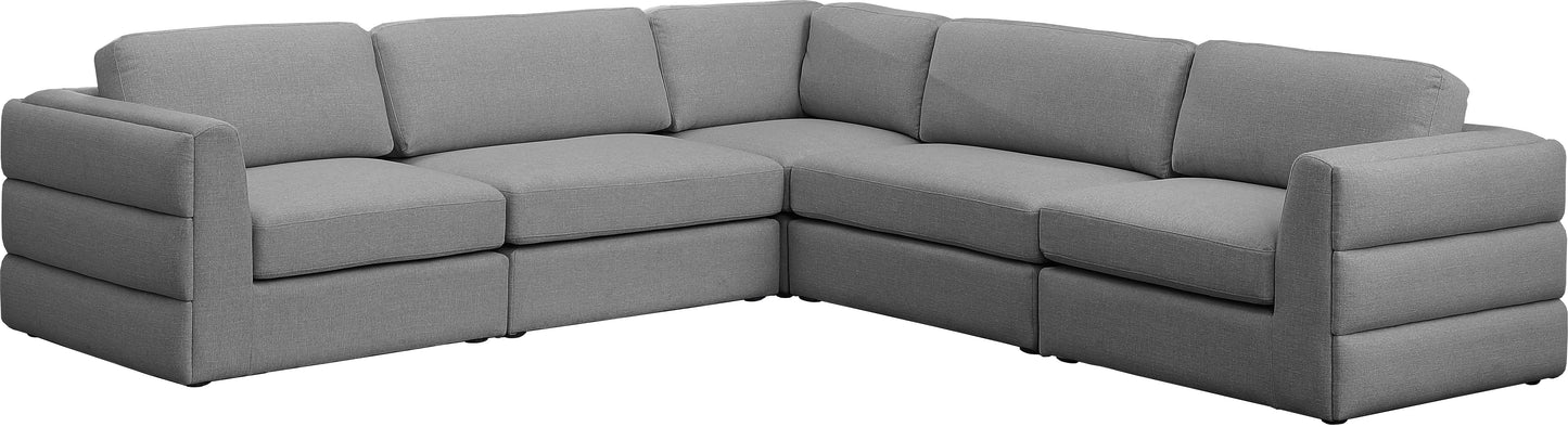 Beckham - Modular Sectional 5 Piece - Gray - Modern & Contemporary