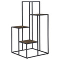 Rito - 4-Tier Multi-Display Shelf - Rustic Brown And Black