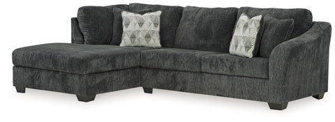 Black / 2 Pc. Left-Arm Facing Corner Chaise Sectional