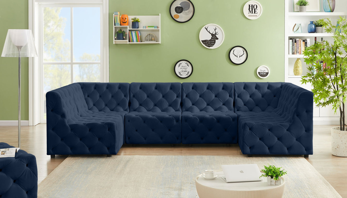 Tuft - Modular Sectional 6 Piece - Navy - Modern & Contemporary