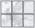 Avanworth - Black / White - Wall Art Set (Set of 6)