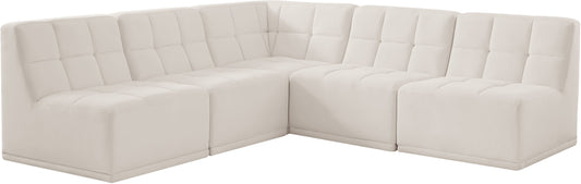 Relax - Modular Sectional 5 Piece - Cream