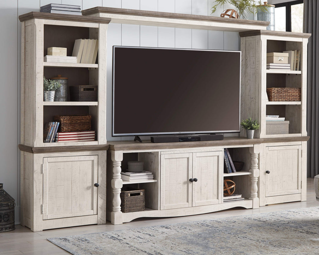 Havalance - Brown / Beige - 4 Pc. - Entertainment Center - 67