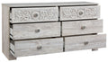 Paxberry - Whitewash - Six Drawer Dresser - Weatherworn