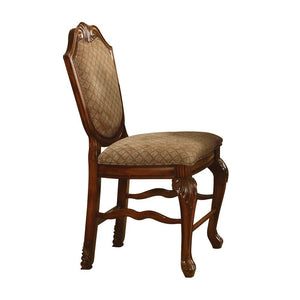 Chateau De Ville - Counter Height Chair (Set of 2) - Fabric & Cherry