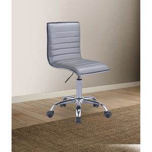 Alessio - Office Chair - Silver PU & Chrome