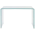 Ripley - Tempered Bent Glass Writing Desk Clear - Clear Glass