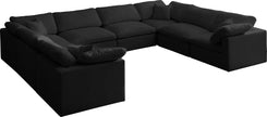 Plush - Velvet Standart Comfort Modular Sectional - Black - Fabric