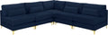 Julia - Modular Sectional 5 Piece - Navy - Fabric