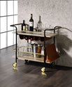 Naude - Serving Cart - Natural, Gold & Black Finish