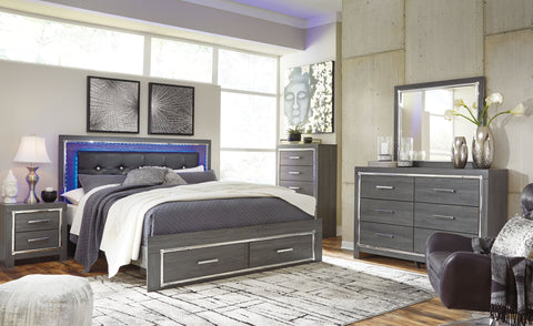 5 Pc. - Dresser, Mirror, Panel Bed / King / 2 Drawers