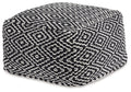 Jasett - Black / Ivory - Pouf