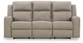 Lavenhorne - Pebble - Rec Sofa W/Drop Down Table