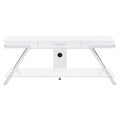 Marcia - 1-Drawer Wood TV Stand - White High Gloss