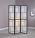 Damis - 3-Panel Room Divider Folding Shoji Screen - Black