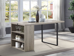 Patwin - Dining Table - Gray Oak & Black Finish