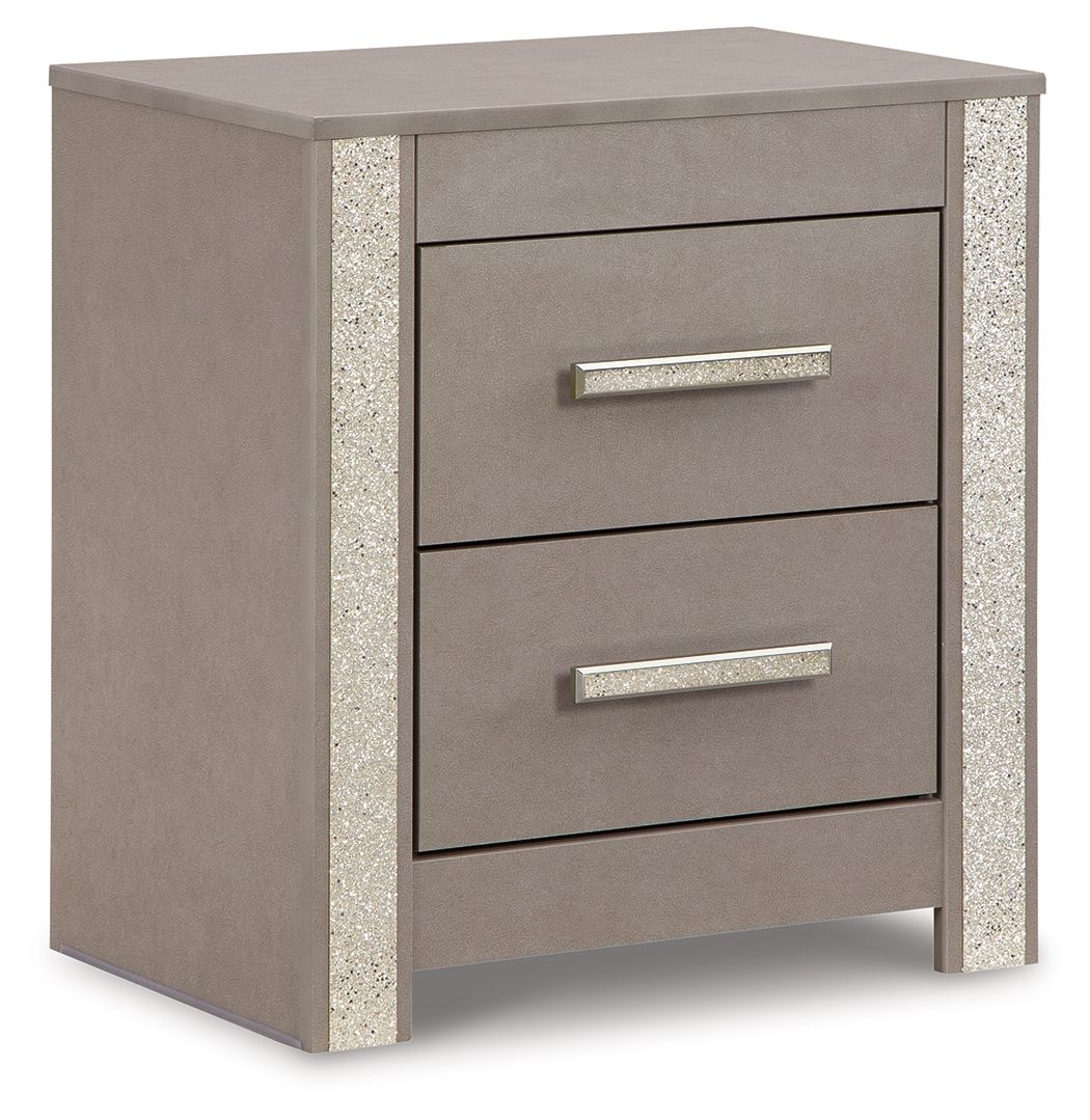 Surancha - Gray - Two Drawer Night Stand