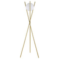 Yamileth - Spherical Bulb Metal Tripod Floor Lamp - Gold