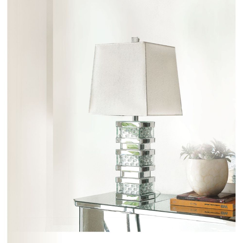 Nysa - Table Lamp - Mirrored & Faux Crystals - 31