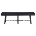 Newport - Wood Trestle Base Dining Bench - Black