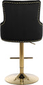 Claude - Adjustable Stool with Gold Base