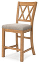 Havonplane - Brown - Upholstered Barstool (Set of 2)