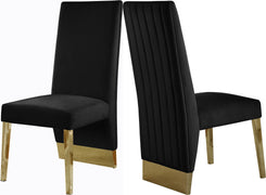 Porsha - Dining Chair with Gold Legs(Set of 2)