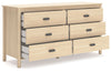 Cabinella - Six Drawer Dresser - Tan