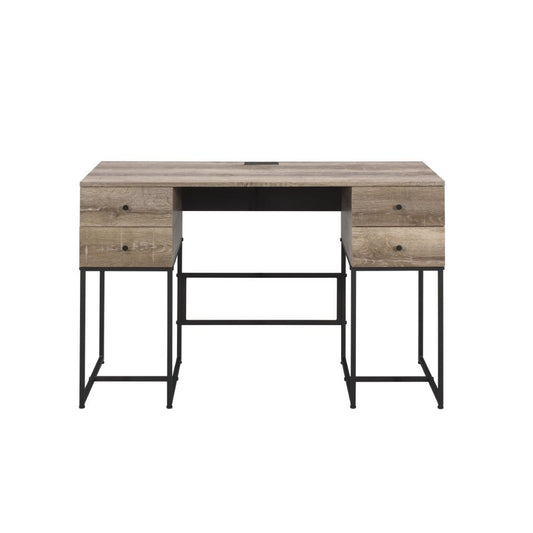 Desirre - Desk - Rustic Oak & Black