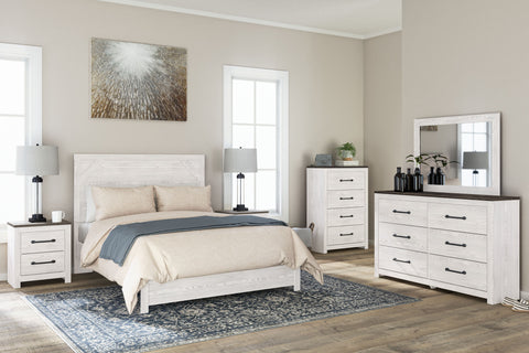 White / 4 Pc. - Dresser, Mirror, Panel Bed / Queen