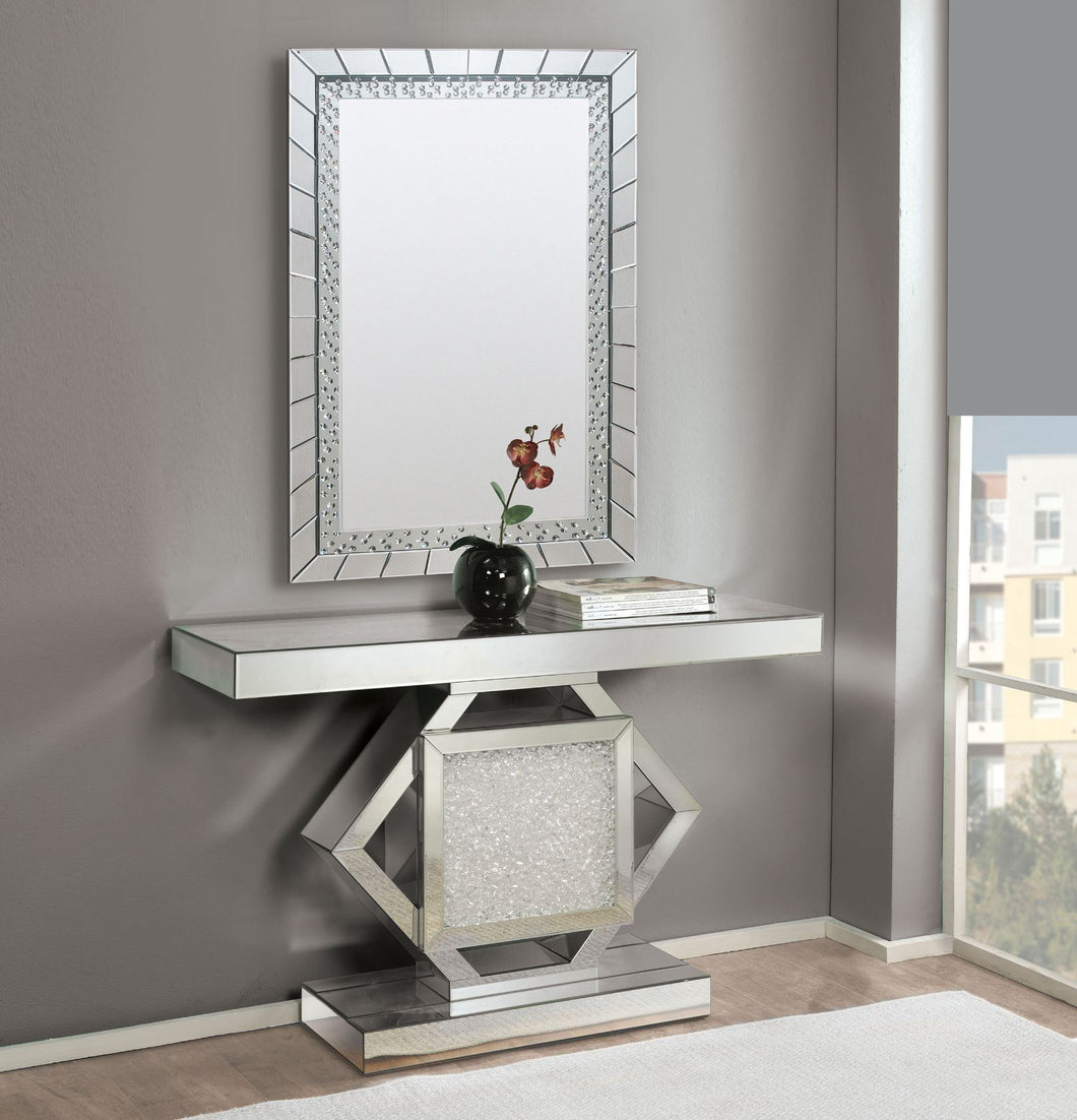 Nowles - Accent Table - Mirrored & Faux Stones - 31