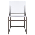 Adino - Acrylic Dining Side Chair (Set of 2) - Black Nickel