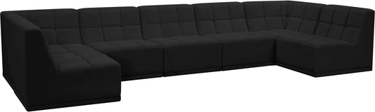 Relax - Modular Sectional 7 Piece - Black