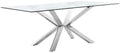 Juno - Dining Table - Pearl Silver - Glass