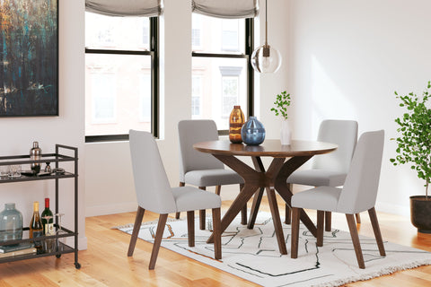 Dark Brown / 5 Pc. Dining Room Table, 4 Side Chairs