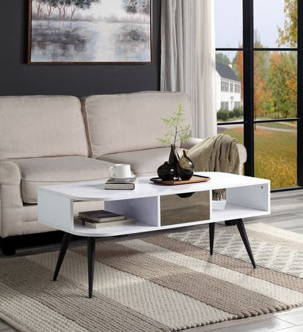 Halima - Accent Table - White & Black Finish