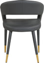 Destiny - Dining Chair - Gray - Faux Leather